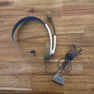 Microsoft Wired Headset with Microphone for Xbox 360 White/Grey‎ READ